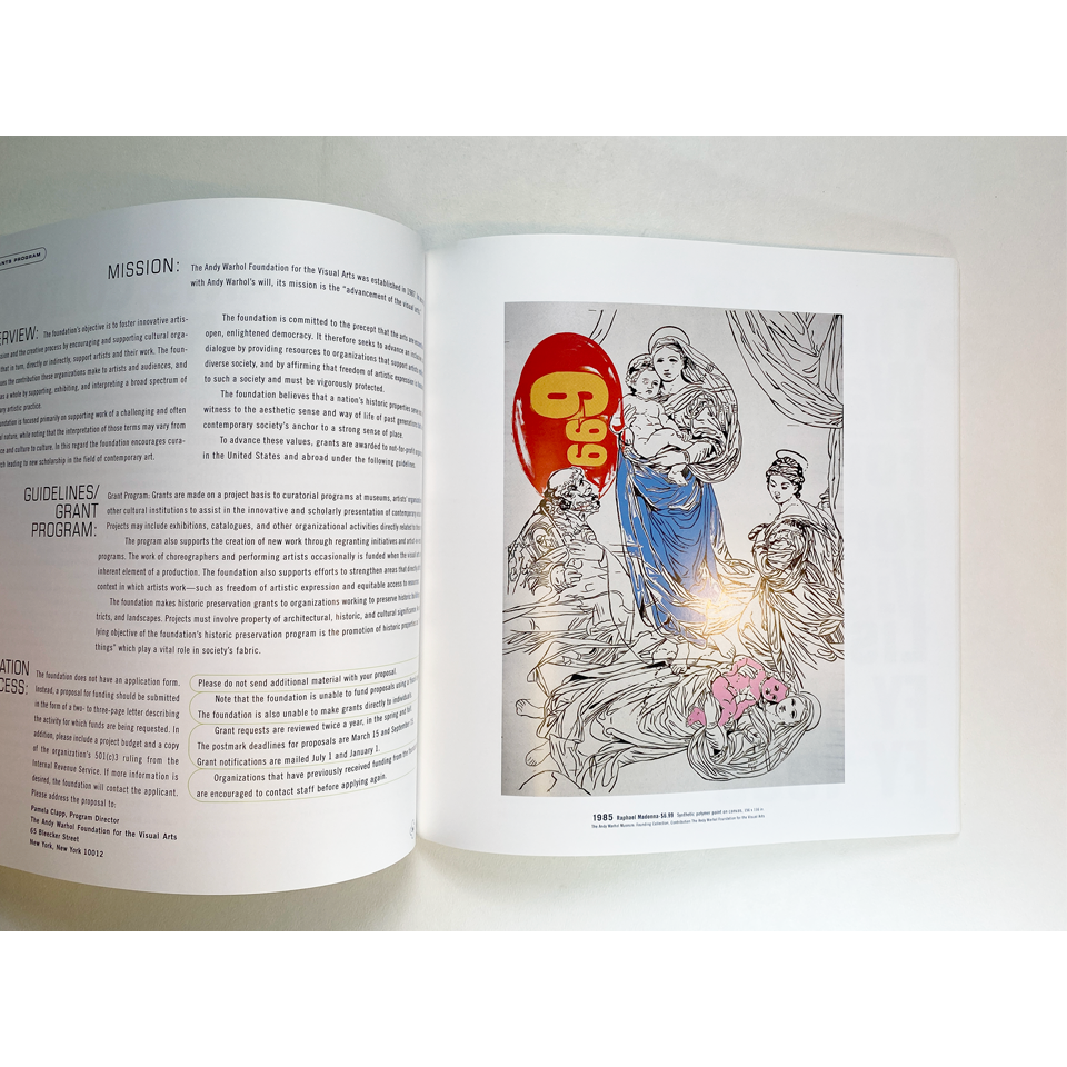 The Andy Warhol Foundation for the Visual Arts Ten-Year Report New York, New York 1987-1997