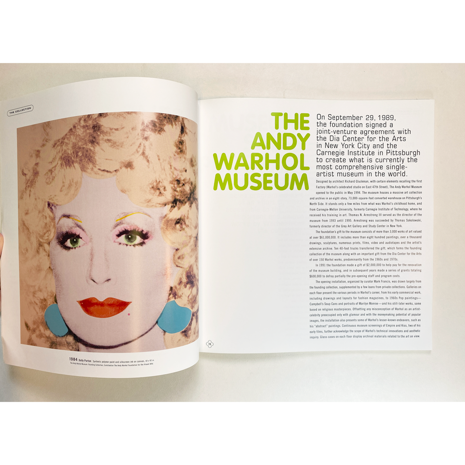 The Andy Warhol Foundation for the Visual Arts Ten-Year Report New York, New York 1987-1997