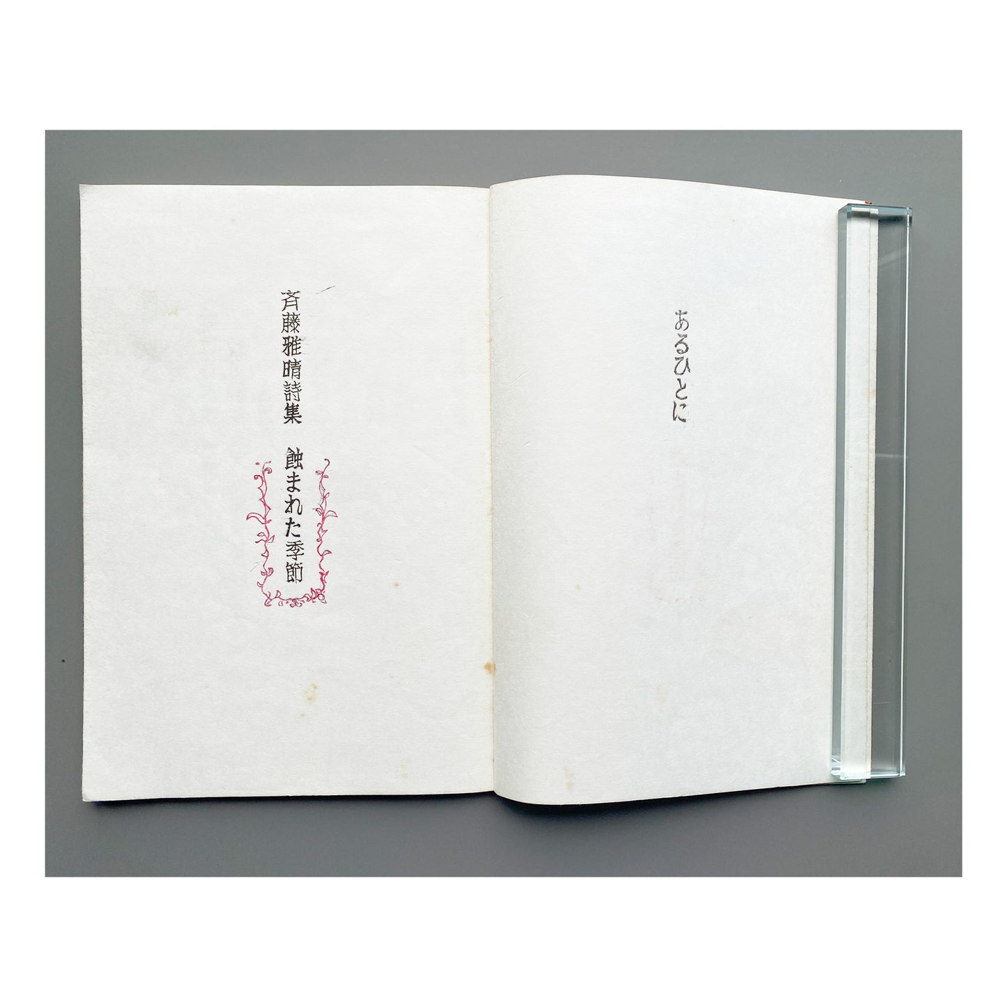 《詩集 蝕まれた季節》  1974年 斉藤雅晴