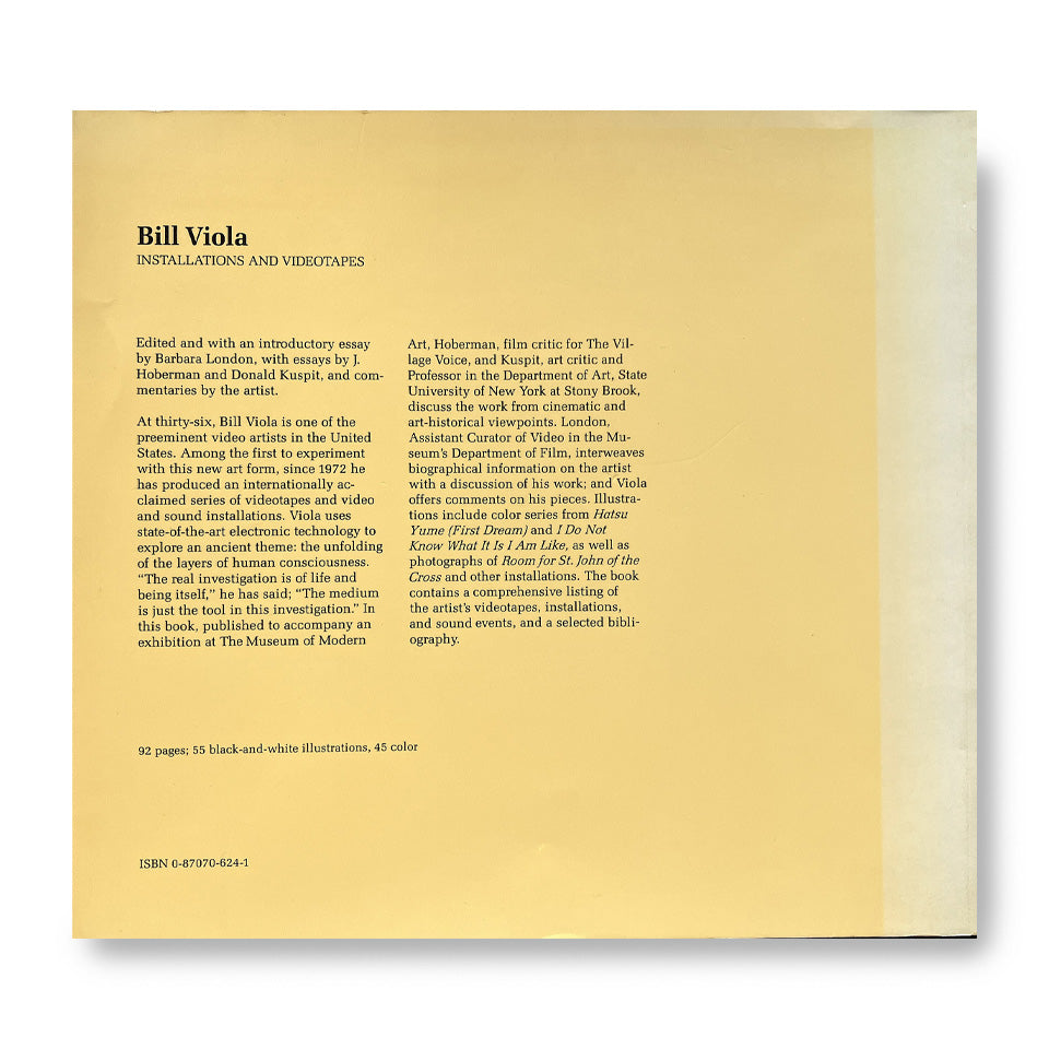 Bill Viola Installations and Videotapes