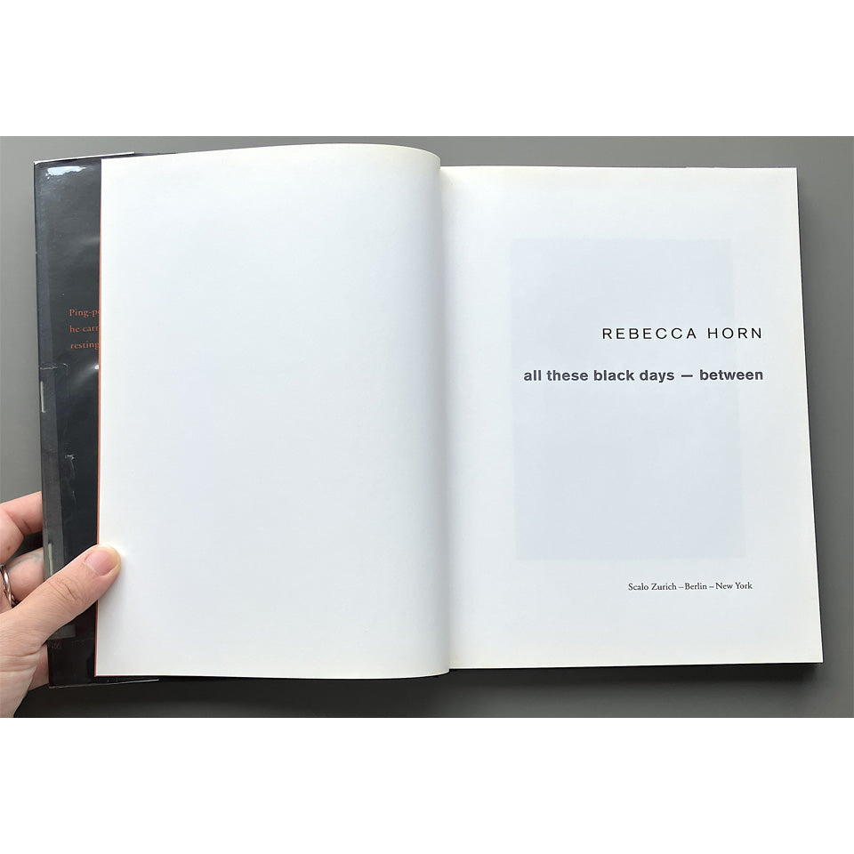 Rebecca Horn: all these black days - between
